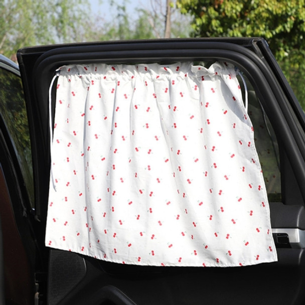 Car Curtains Cotton Car Suction Cup Sunshade Sun Protection Thermal Curtain(Cherry)