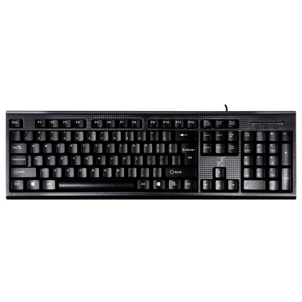 ZGB Q9 104 Keys USB Wired Grid Texture General Gaming Office Keyboard(Black)