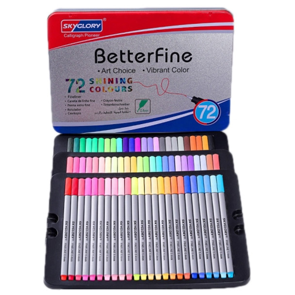 Skyglory Student Art Watercolor Painting Hook Line Pen Set，Specification： 72 Colors