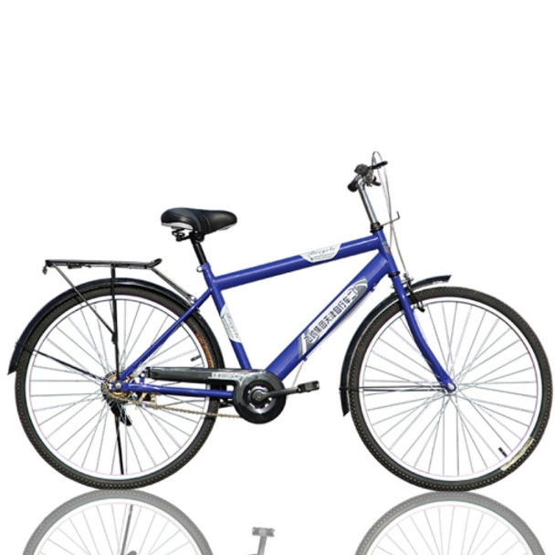 26 inch Men Commuter Patrol Bicycle Classic Crossbeam Bike(Blue)