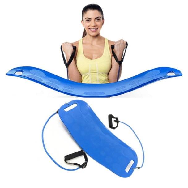 ABS Twist Fitness Balance Board Abdomen Leg Swing Exercise Board Yoga Balance Board(Blue + Blue Rope)