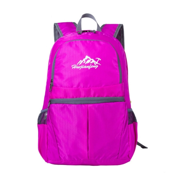 HWJIANFENG 1619 Sports Outdoor Travel Folding Backpack Waterproof Ultra Light Skin Bag(Rose Red)