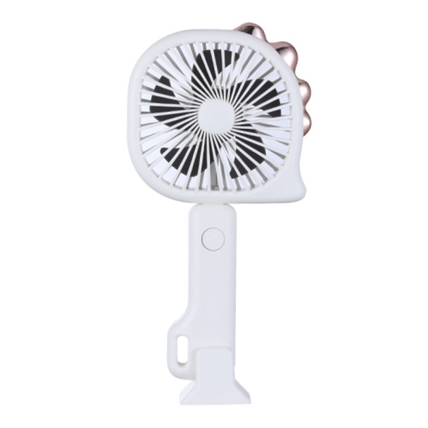 Portable Mini USB Charging Fan Air Cooler(Hand Holding Dinosaur - White)