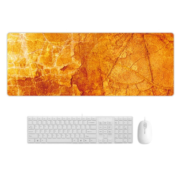 400x900x5mm Marbling Wear-Resistant Rubber Mouse Pad(Yellow Marble)