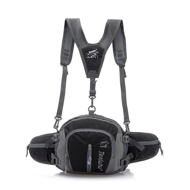 Tanluhu TLH322 Multi-Function Outdoor Waist Bag Hiking Riding Kettle Bag Travel SLR Camera Bag(Black)