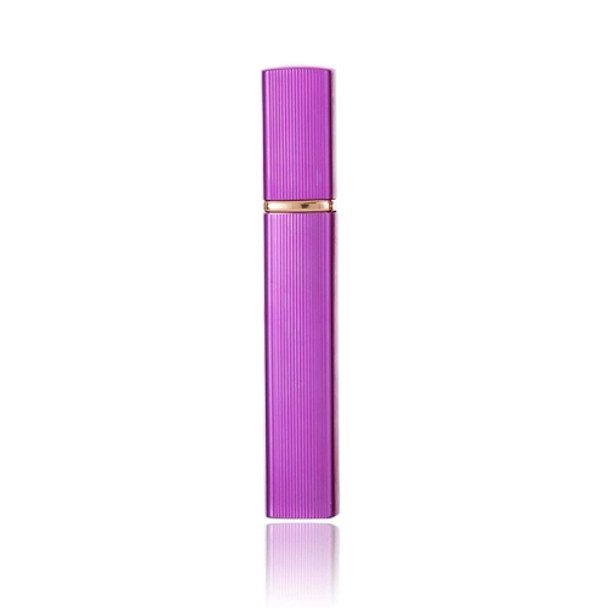 7 PCS 12ml Aluminum Perfume Bottle Metal Discharge Bottle Convenient Travel Square Spray Bottle(Purple)