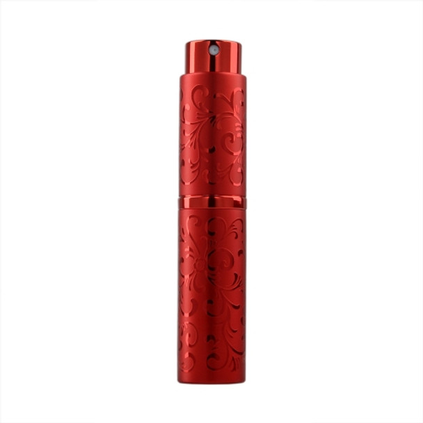 2 PCS Embossed Rotating Perfume Bottle Metal Discharge Bottle Sterilizing Alcohol Spray Bottle, Specification: 10ml(Red)