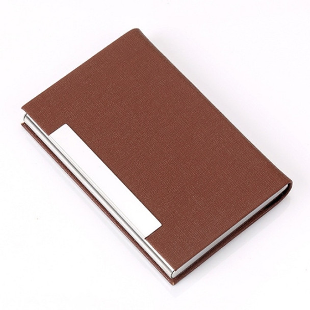 2 PCS Stainless Steel Business Card Holder(Brown)