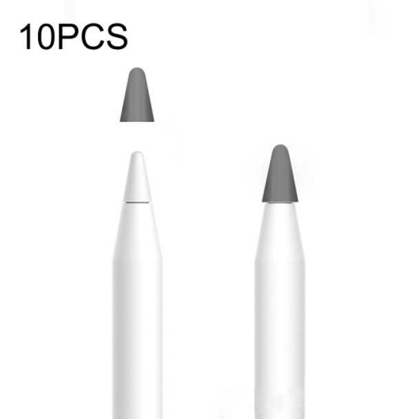 10 PCS Paperfeel Flim Mute Nib Protective Case for Apple Pencil 1 / 2(Dark Gray)