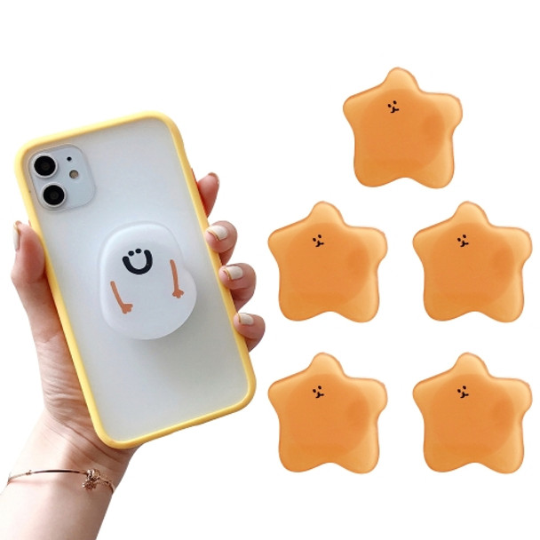 5 PCS Special-Shaped Cartoon Epoxy Retractable Mobile Phone Airbag Holder(E13 Stars)