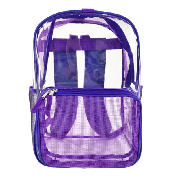 Pet Bag Cat Dog Universal Transparent Shoulder Bag Out Portable Pet Breathable Backpack(02 Purple)