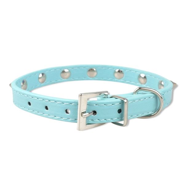 Cat Dog Rivet Collar Pet Accessory Collar, Size: L(Blue)