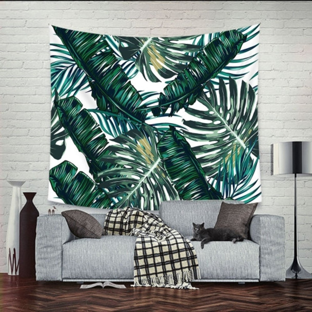 Nordic Style Multi-function Painting Green Leaf Pattern Wall Hanging Carpet Beach Towel, Size: 150*130cm