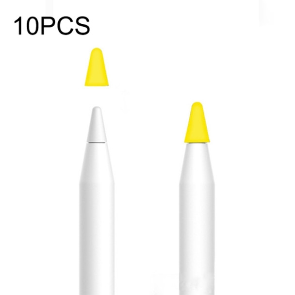 10 PCS Paperfeel Flim Mute Nib Protective Case for Apple Pencil 1 / 2(Yellow)