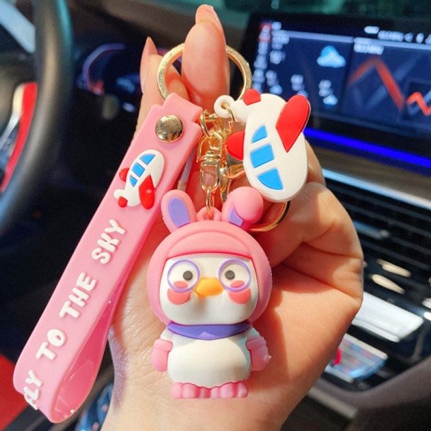 5 PCS MX-80099 Cartoon Cute Car Key Ring Chain School Bag Pendant Keychain(Bunny)