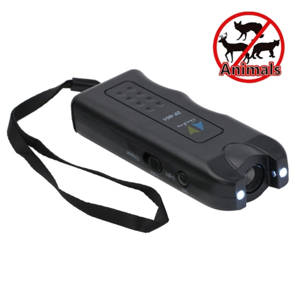 Ultrasonic Dog Chaser with 2 Flashlights(Black)