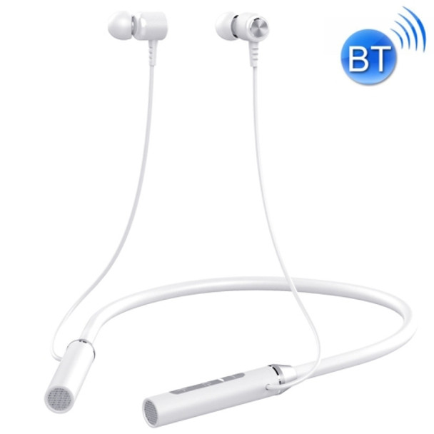 BT-63 Wireless Bluetooth Neck-mounted Magnetic Headphone(White)