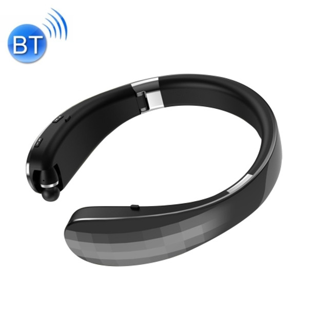 Telescopic Neck-Mounted Folding Bluetooth Earphone(Black)