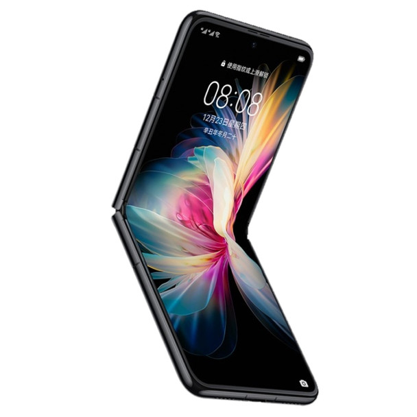 Huawei P50 Pocket 4G BAL-AL00, HarmonyOS 2, 8GB+256GB, China Version, Triple Back Cameras, Side Fingerprint Identification, 6.9 inch + 1.04 inch Snapdragon 888 4G Octa Core up to 2.84 , Network: 4G, OTG, NFC, Not Support Google Play(Obsidian Black)