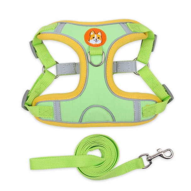 BL-867 Pet Chest Straps Reflective Dog Traction Rope, Size: XL(Green)