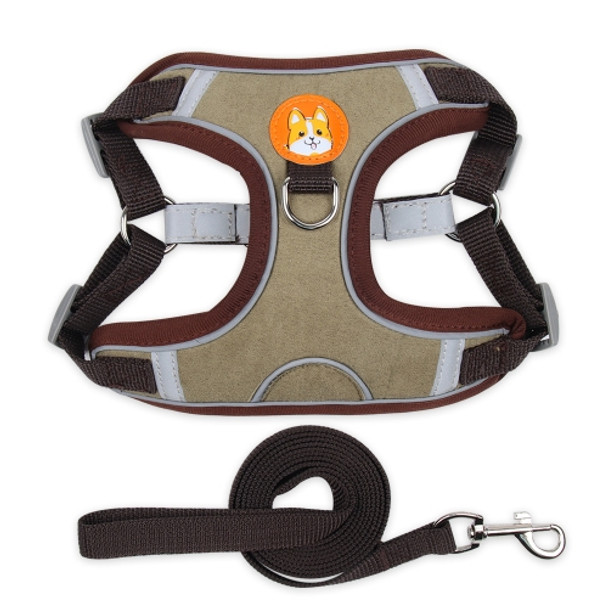 BL-867 Pet Chest Straps Reflective Dog Traction Rope, Size: M(Brown)