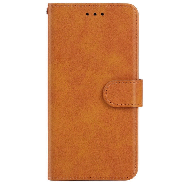 Leather Phone Case For HTC Wildfire E2 Plus(Brown)