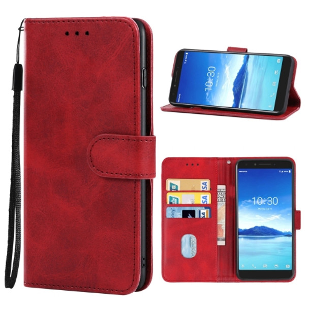 Leather Phone Case For Alcatel 7(Red)