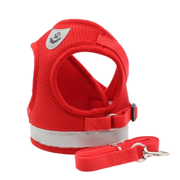 BL-844 Pet Chest Straps Reflective Breathable Dog Rope, Size: L(Red)