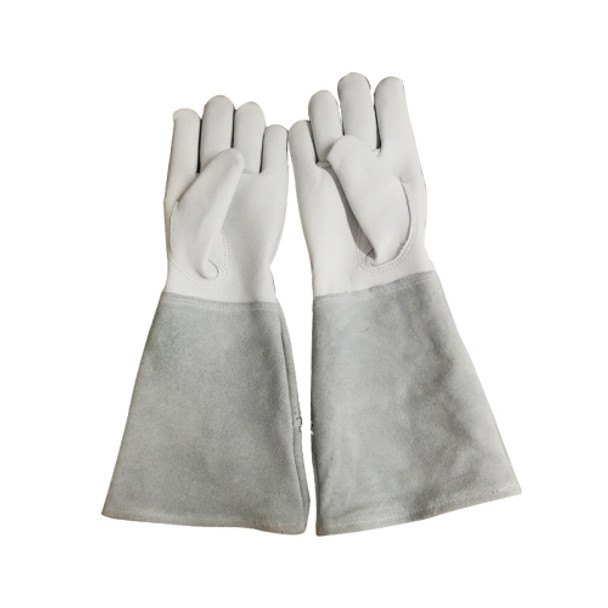 1 Pair JJ-GD301 Genuine Leather Garden Cut-Resistant Long Safety Gloves, Size: S