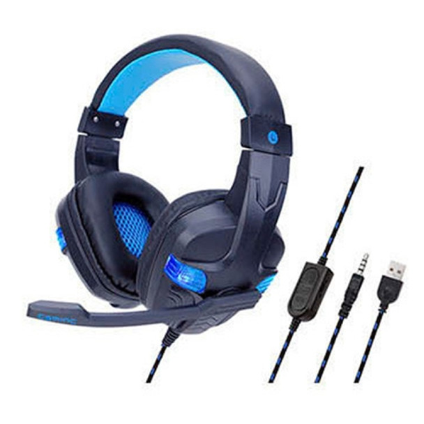 Soyto SY860MV Game Computer Luminous Headset For PS4 (Black Blue)