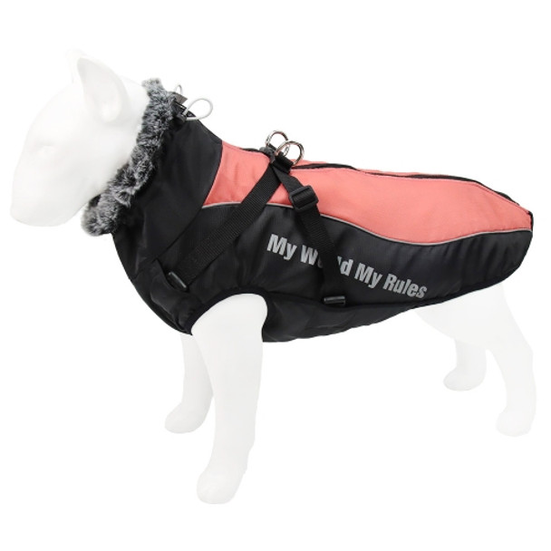 BL-683 Keep Warm Reflective Dog Clothes, Size: XXXL(Grapefruit Red)