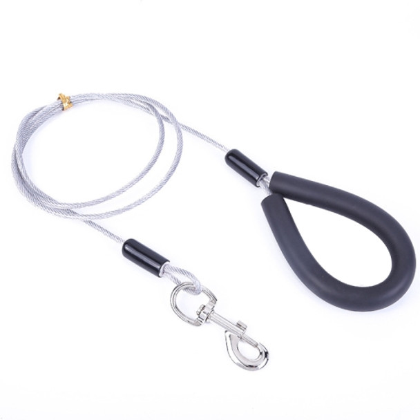 Pet Bite-Proof Wire Traction Rope, Length: 150cm(Silver)