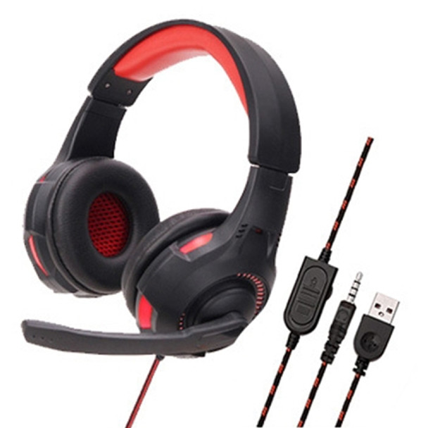 Soyto SY885MV Luminous Gaming Computer Headset For PS4 (Black Red)