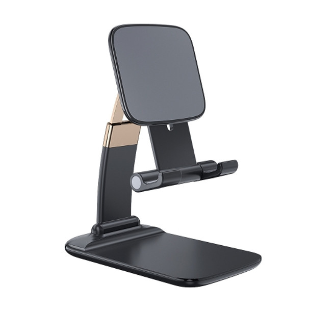 Mobile Phone Tablet Desktop Stand Gravity Retractable Adjustable Bracket, Color: Zinc Alloy Black