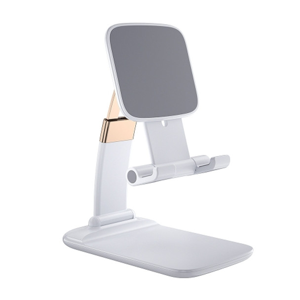 Mobile Phone Tablet Desktop Stand Gravity Retractable Adjustable Bracket, Color: Zinc Alloy White