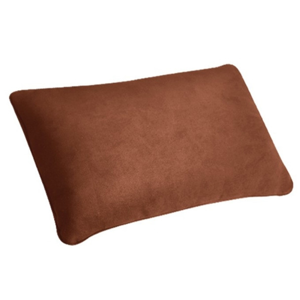 Car Suede Soft Elastic Lumbar Pad(Coffee Color)