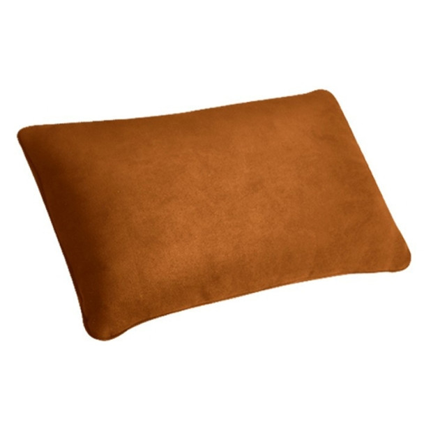 Car Suede Soft Elastic Lumbar Pad(Brown)
