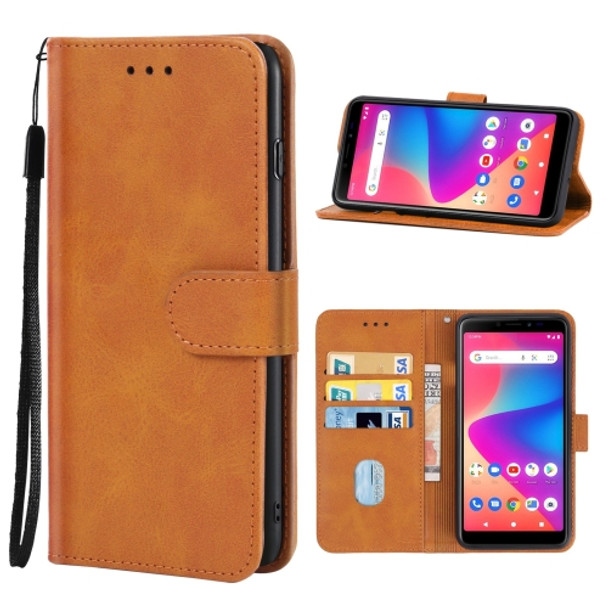 Leather Phone Case For BLU Studio X10+(Brown)