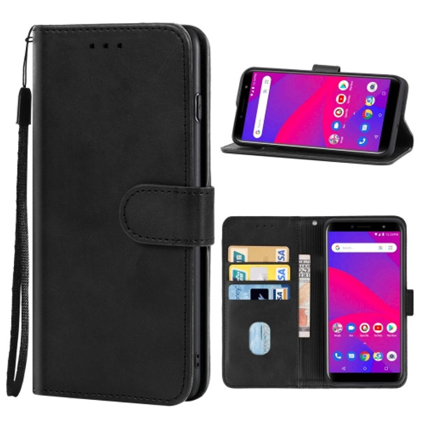 Leather Phone Case For BLU C6 2019(Black)