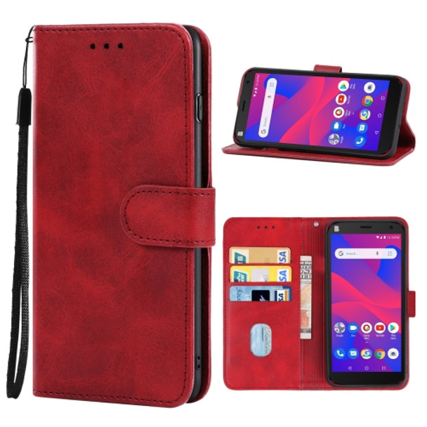 Leather Phone Case For BLU C5 Plus(Red)