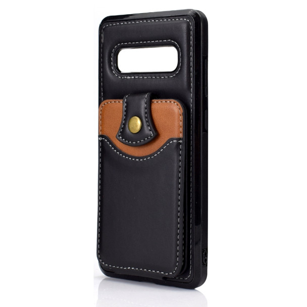 For Samsung Galaxy S10+ Soft Skin Leather Wallet Bag Phone Case(Black)