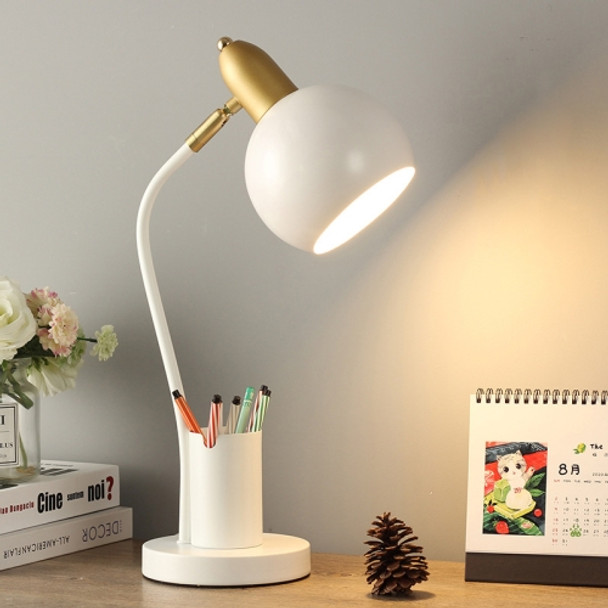 YY-1109 Student Desk LED Eye Protection Lamp with Pen Holder, CN Plug, Specification: Tricolor(White)