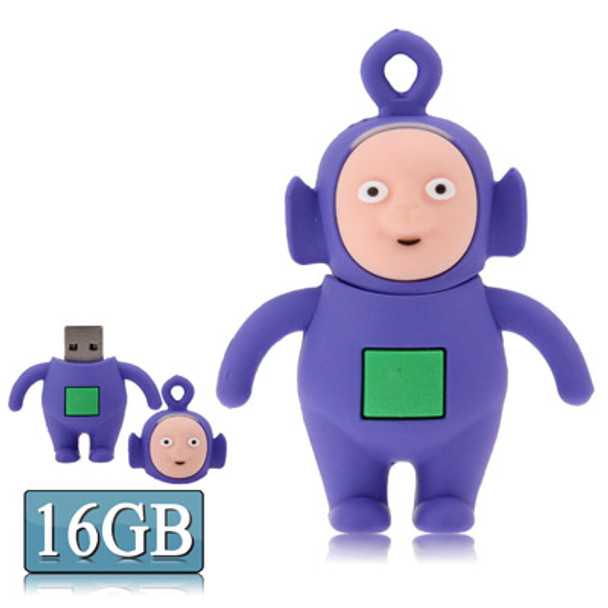 Teletubbies Shape Cartoon Silicone USB Flash Disk, Blue (16GB)