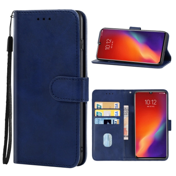 Leather Phone Case For Lenovo Z6(Blue)