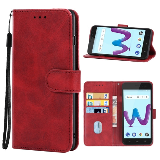 Leather Phone Case For Wiko Sunny3(Red)