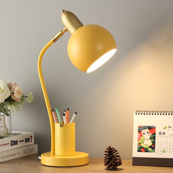 YY-1109 Student Desk LED Eye Protection Lamp with Pen Holder, CN Plug, Specification: without Bulb(Yellow)