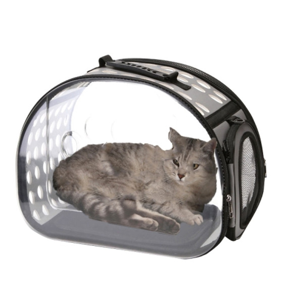 Pet Transparent Space Capsule Outing Package, Size: Large(Grey)