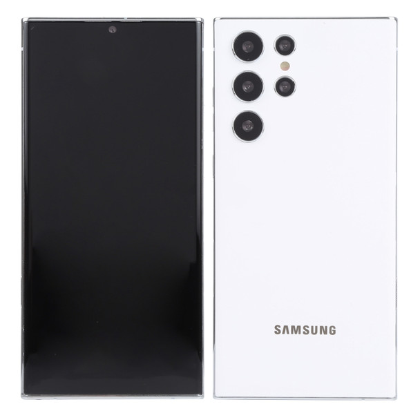 Black Screen Non-Working Fake Dummy Display Model for Samsung Galaxy S22 Ultra 5G (White)