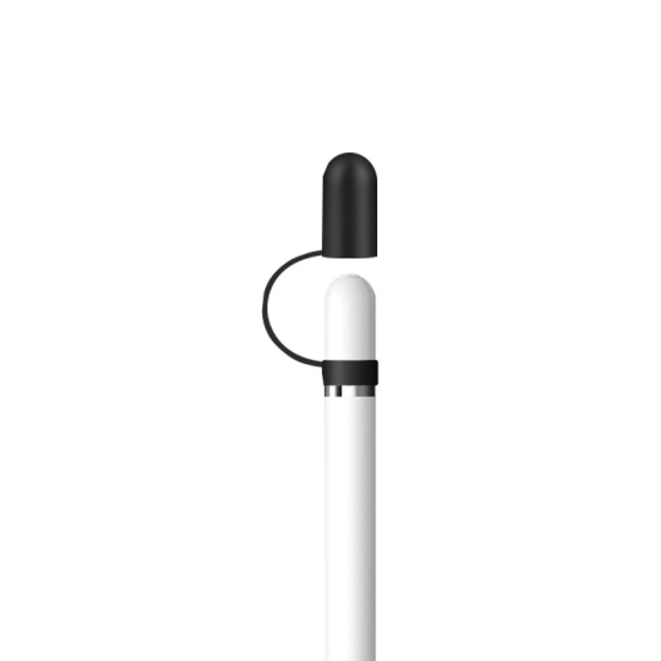 10 PCS Stylus Anti-lost Silicone Protective Case For Apple Pencil 1, Style: Pen Cap (Black)