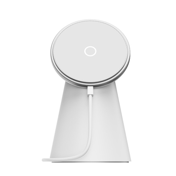 Y06 15W MagSafe Magnetic Rotatable Wireless Charger with Bracket Function (White)